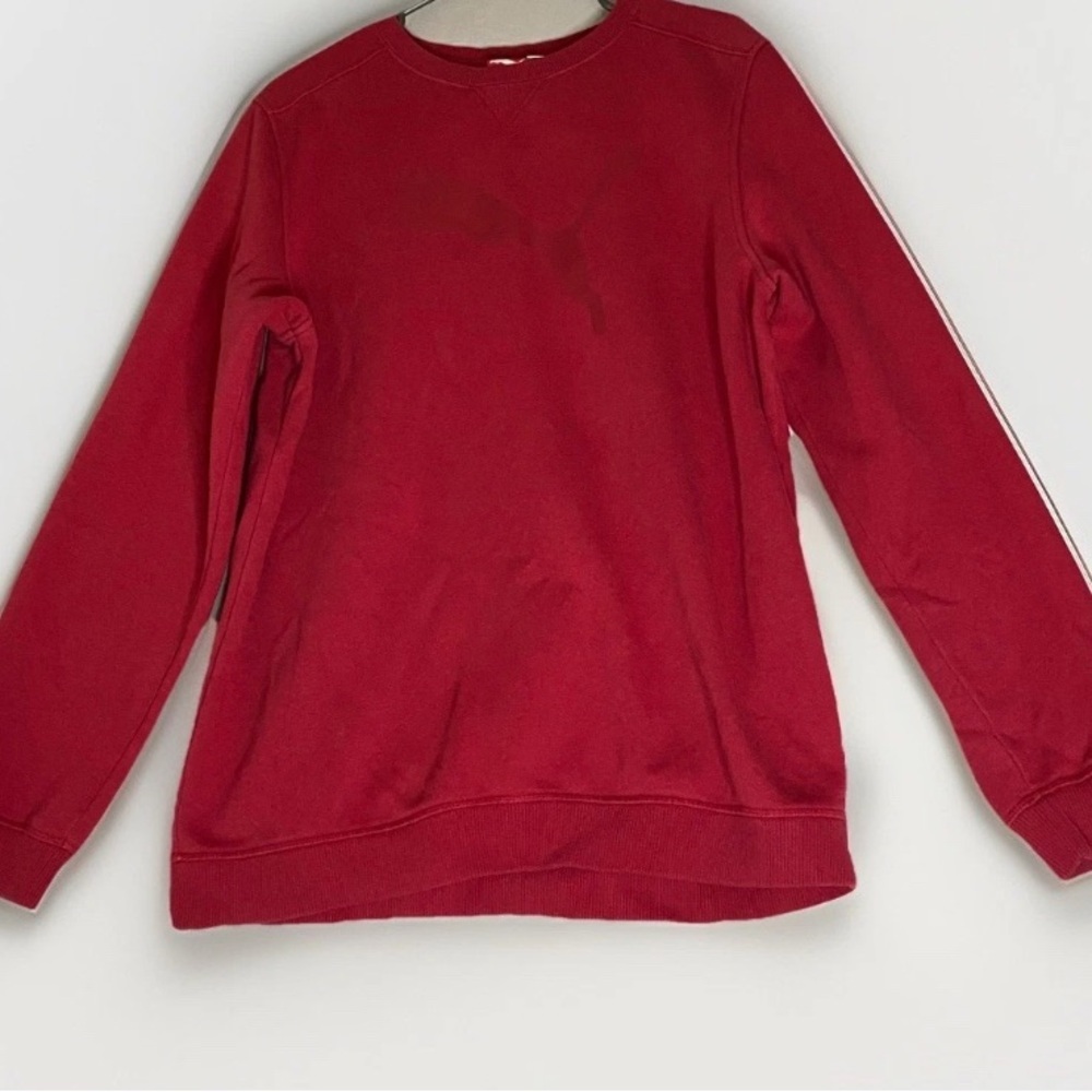 PUMA Pink Crew Neck Sweater Activewear Colourblock Women’s M Comfy Athleisure‎